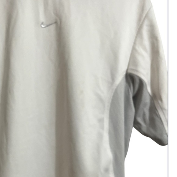 Vtg Nike Dri Fit Embroidered Center Swoosh White/Silver M Y2K Tag - Picture 7 of 7